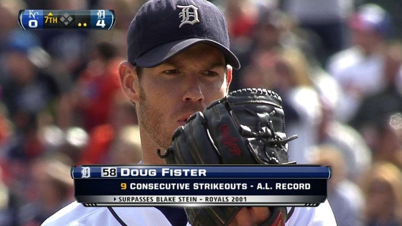 KC@DET: Fister sets AL record with ninth straight K