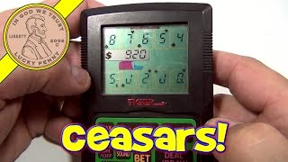 Caesars Palace Electronic Handheld Poker Game, 1993 Tiger Electronics