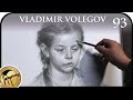 93  Pencil drawing portrait of girl with braids  Volegov
