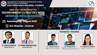 One-Day Workshop on  Transforming CA Practice with Artificial Intelligence(AI) | 22nd Aug 2026.