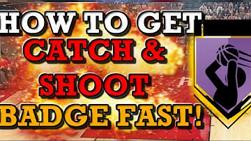 NBA 2K18   EASIEST WAY TO GET AND UPGRADE CATCH AND SHOOT BADGE TUTORIAL!!!