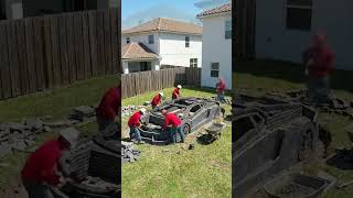 Fire pit construction from Lamborghini ai🏎️#aivideo #ai #asmr #building #shorts #shortvideo