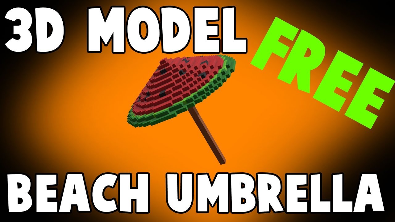 Free 3d Models For Minecraft Umbrella Youtube