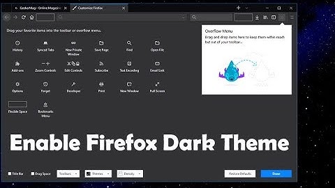 How to Enable Firefox Dark Theme - Official Ways
