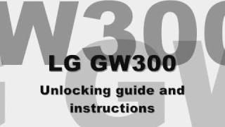 How to Unlock LG Gossip GW300 Xenon GR500 from Fido Rogers, free the GSM network SIM code
