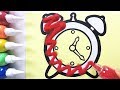 Table clock coloring & drawing ㅣ 탁상시계 그리기 색칠하기