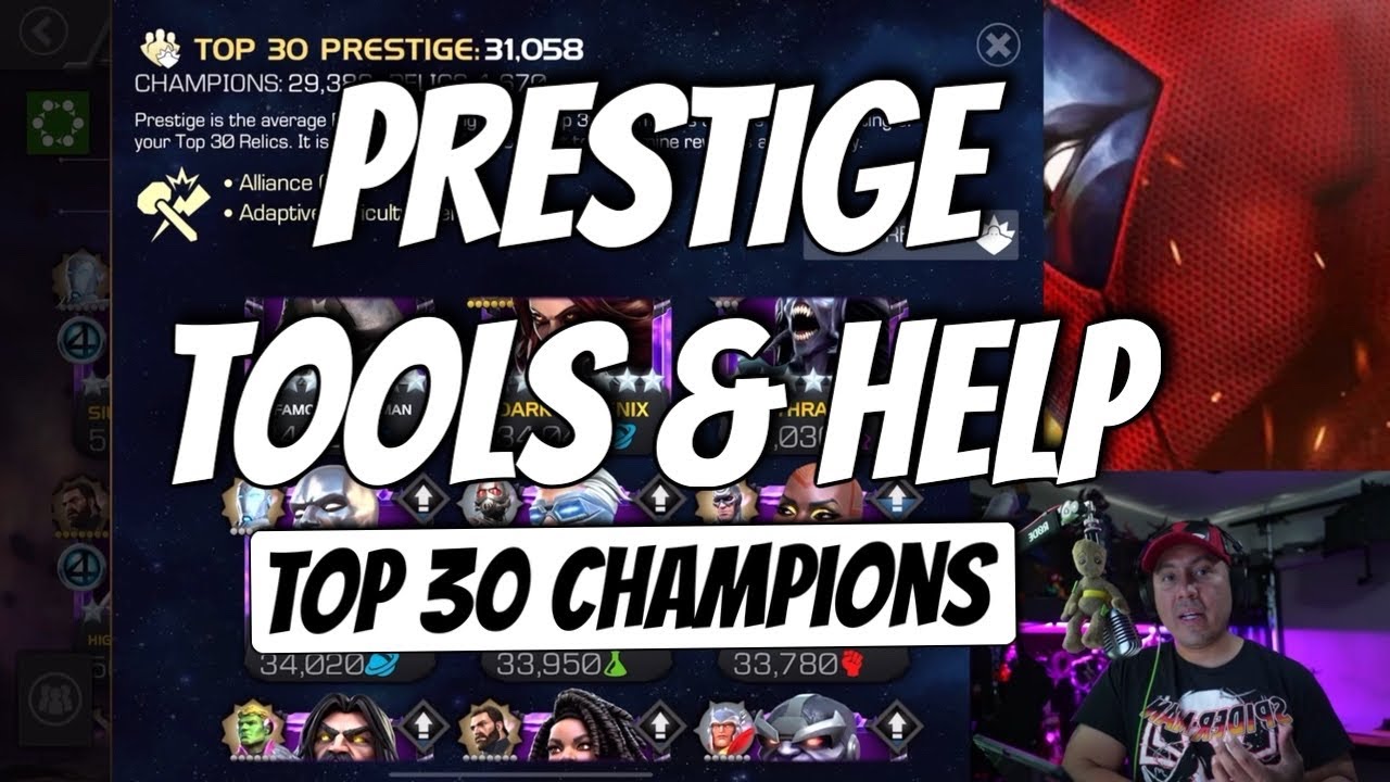 Prestige Tools and Focus Champions for TOP 30 in MCOC