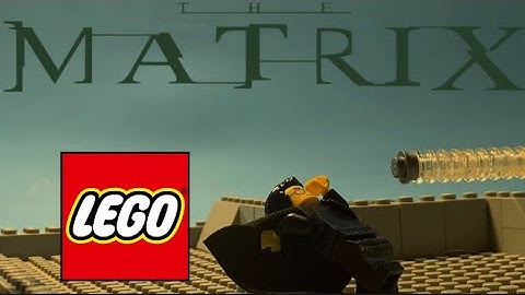 The Matrix bullet time scene in Lego