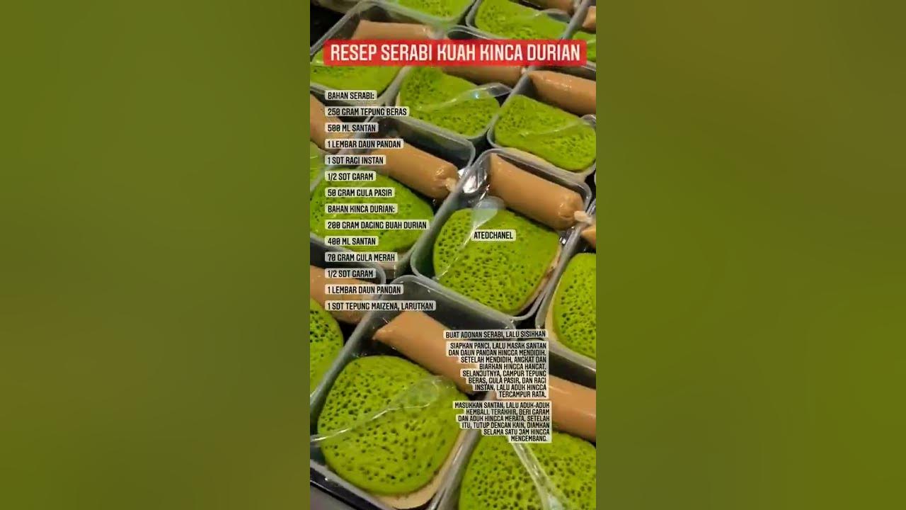 RESEP SERABI KUAH KINCA DURIAN #short #shorts #shortsvideo