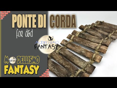 Costruire un ponte di legno e corda in miniatura #20