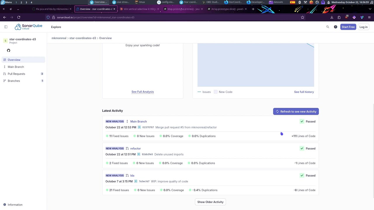 Star coordinates con d3.js y React - Día 12 Programando hasta terminar mi TFG