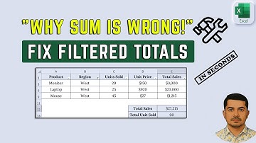 Sum Filtered Data in Excel with SUBTOTAL (The Right Way!)