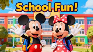 Mickey Mouse &amp; Minnie Mouse School Fun 🎨📚 | 3D Cartoon Poem