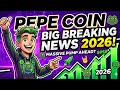 PEPE COIN PRICE PREDICTION 2026 || PEPE COIN NEWS TODAY || PEPE CRYPTO PRICE PREDICTION 