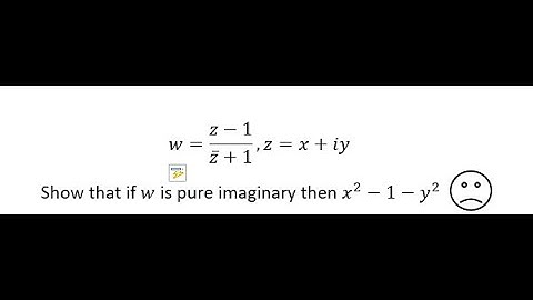 WHEN IS A COMPLEX NUMBER PURELY IMAGINARY ?