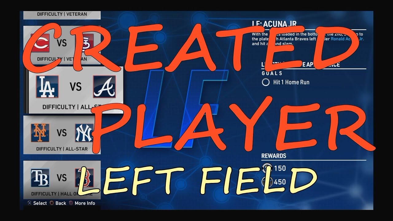 【MLB THE SHOW 19】MOMENTS Created Player LEFT FIELD LF COMPLETED PS4 HD版 自建球員左外野完成