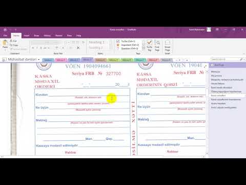 Video: Xərc Kassa Orderi Necə Verilir