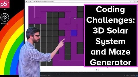 Coding Train Live 35: 3D Solar System and Maze Generator