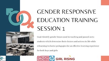 Gender Responsive Education Training Session 1