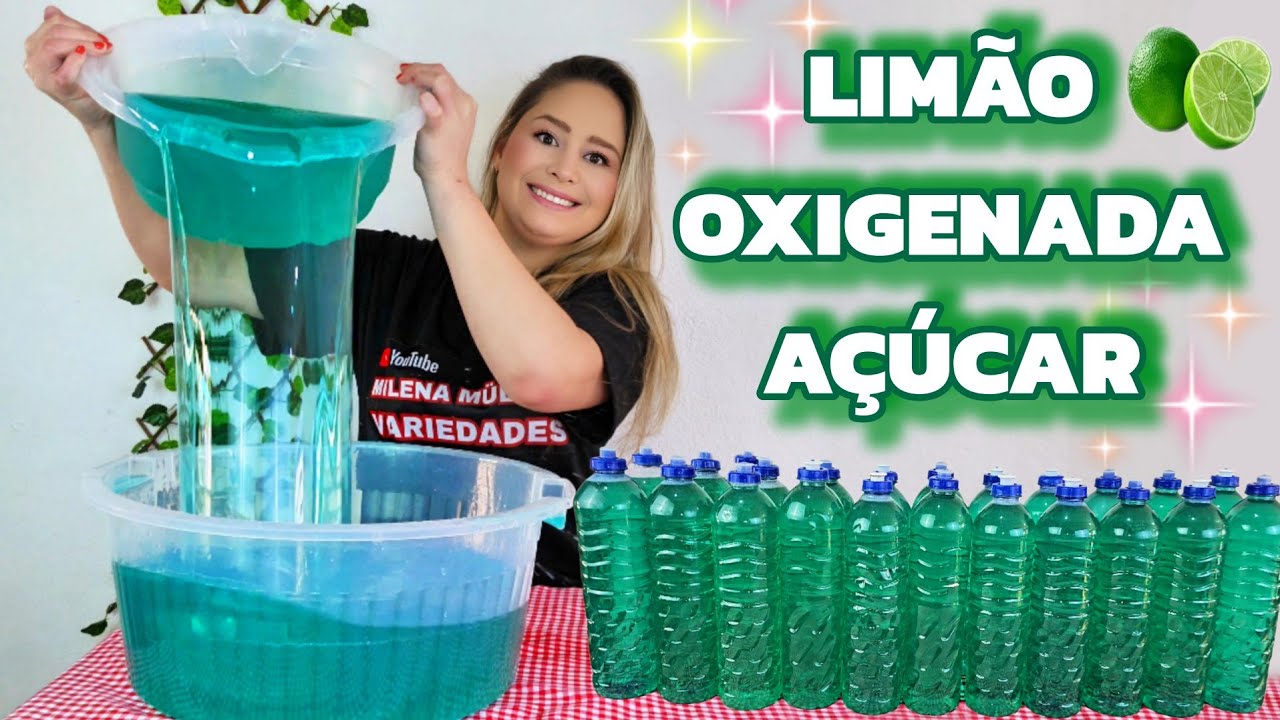 DETERGENTE TRIPLA AÇÃO COM 3 PODERES - LIMÃO,  ÁGUA OXIGENADA E AÇÚCAR - BRILHO ABSOLUTO NAS PANELAS