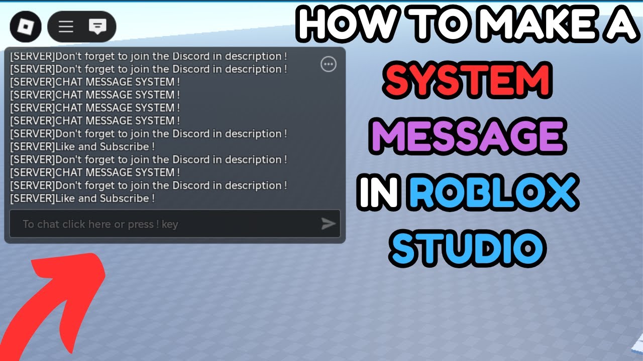 How To Make A System Message In Roblox Studio - YouTube