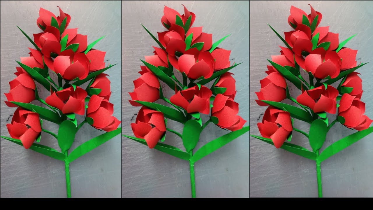 10 Simple and Beautiful Paper Flowers - Paper Craft - DIY Flowers - Home  Decor 