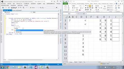 Ordenar un vector de forma ascendente en Visual Basic.