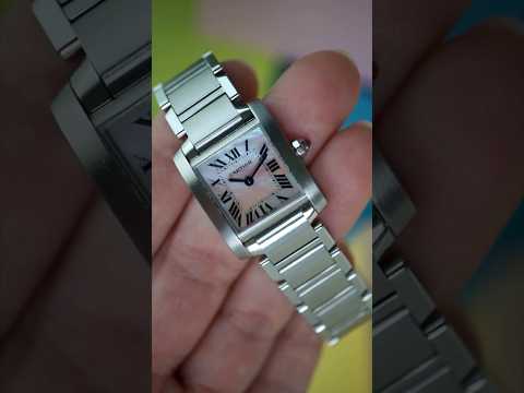 Cartier Tank Française Pink Mother of Pearl 2384 Steel 2000s