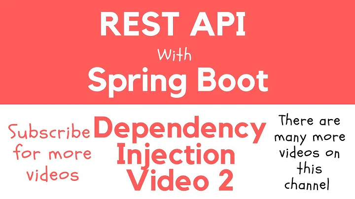 REST API with Spring Boot - Constructor Based Dependency Injection Example