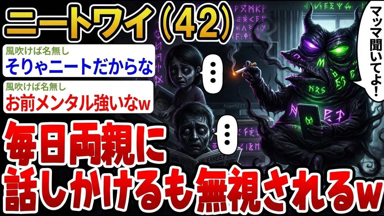 【アホの殿堂】 「毎日両親に話しかけてるのにガン無視されるンゴw」→結果wwww  【2ch爆笑スレ】