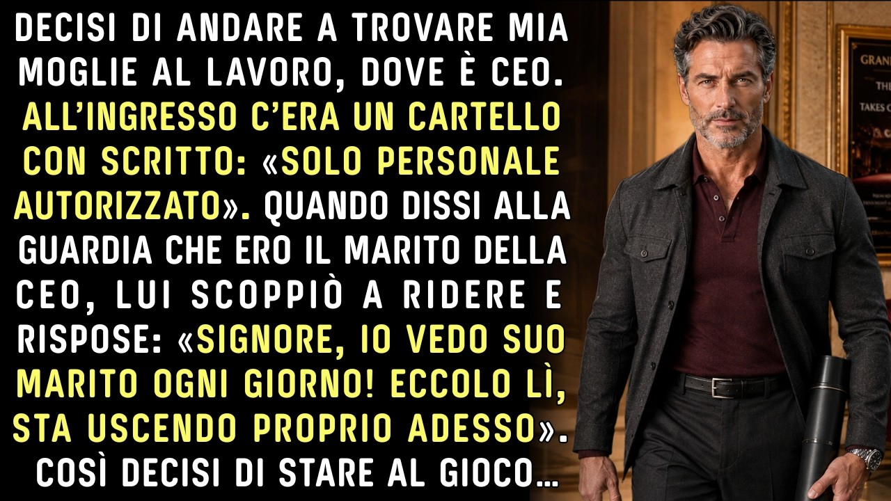 Mentre consegnavo una vecchia locandina del primo evento che avevamo organizzato insieme, la guardia dell’ufficio di mia moglie mi disse ridendo: “Suo marito? Lo vedo ogni giorno, sta uscendo...
