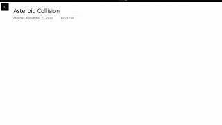 Exam 3 - Asteroid Collision