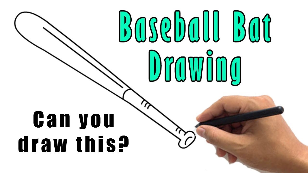 Step bat. Бита эскиз. Baseball bat drawing. Бейсбольный скетч. How to make Baseball bat.