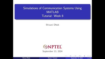 Week 8 || Compression and Signal Spaces || NPTEL || Simulation of Communication Systems Using MATLAB