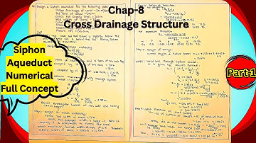 Chap-8| Cross Drainage Structure| Siphon Aqueduct Numerical Full Concept| Part-1| IOE|TU|PU|PoU|KU