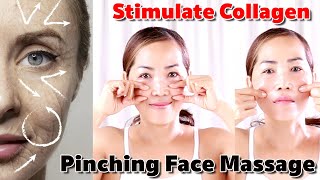 Stimulate collagen by Pinching face massage | NO TALKING | Facial Massage