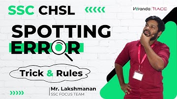 SSC CHSL 2021 | English Grammar | Error Spotting in English Tricks | VERANDA RACE SSC