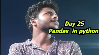 Day 25 python learning | 2 hr | explaining pandas  | bharathithasan | pandas