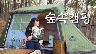 난 언제쯤 초보를 벗어날까?ㅣ아늑한 오두막 나홀로🏕️ㅣ평일 3만원 캠핑장ㅣ애견동반캠핑ㅣ여자솔로캠핑ㅣ네이처하이크 빌리지 5.0