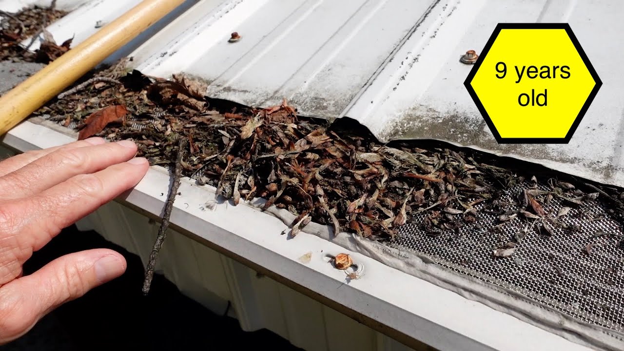 Leaf Filter Gutter Protection 9 YEARS on a metal roof
