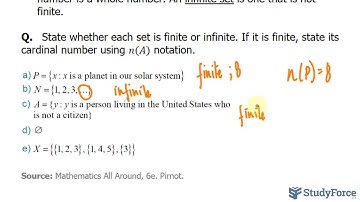 Finding the Cardinal Number of a Set