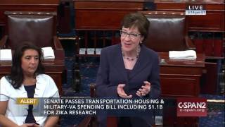 Senator Collins' Remarks on Passage of FY17 THUD Bill