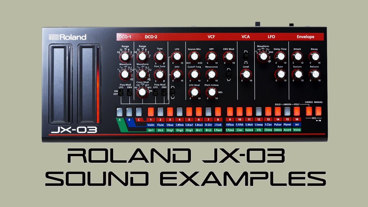 Roland JX-03 Sound Examples