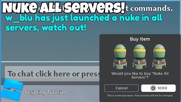 How To Create A NUKE ALL SERVERS - Roblox Studio