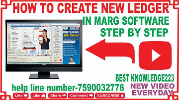 MARG SOFTWARE ME NEW LEDGER KAYSE BANAYE| HOW TO CREATE NEW LEDGER IN MARG SOFTWARE.