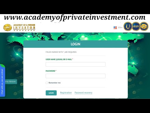 Academy of private Investor Login process |Login link | NEEW CRU API TNG VIP CLUB Login Link