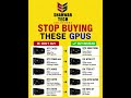 Stop Buying These GPUs in 2026! Best Graphics Card Upgrades You Should Buy Instead