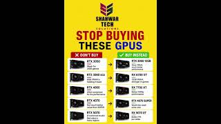 Stop Buying These GPUs in 2026! Best Graphics Card Upgrades You Should Buy Instead