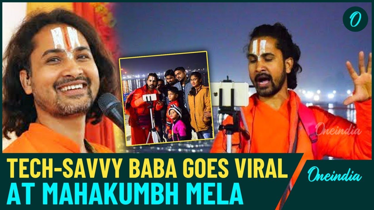 Watch: Digital Baba merges spirituality & tech at MahaKumbh Mela ...