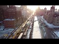 Ottawa: Drone view of freedom convoy truck rally at Parliament of Canada 1-28-2022